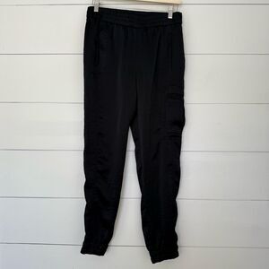 Calvin Klein Women’s Small Black Satin Cargo Jogger Pants